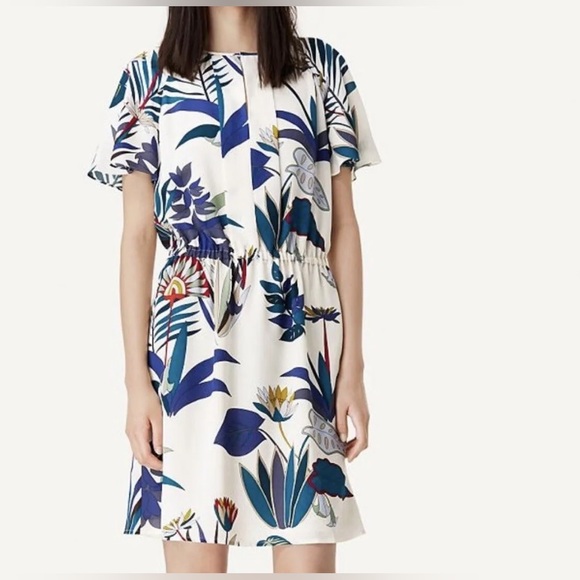 NWT $395 Tory Burch Anatolie Silk Floral Dress - Picture 2 of 11